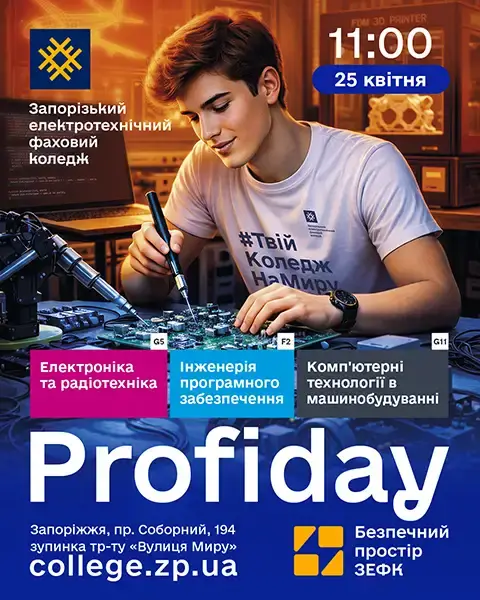 Афіша PROFIDAY у Запоріжжі: технології, код, інженерія
