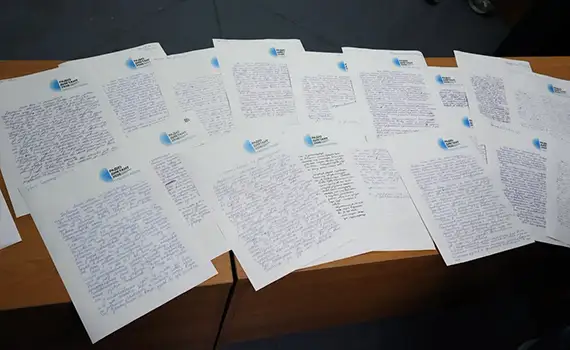 Написання Радіодиктанту національної єдності в аудиторії-укритті коледжу